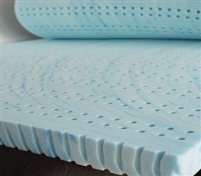 Close-up of gel-infused memory foam.